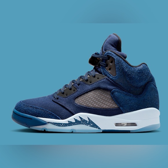 AIR JORDAN 5 MIDNIGHT NAVY black football grey FD6812-400 size 8 - 14 - Picture 3 of 12